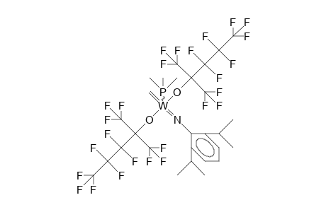 Bis(1,1-bis[trifluoromethyl]-perfluorobutoxy)-2,6-diisopropyl-phenylimido)-trimethylphosphino tungsten