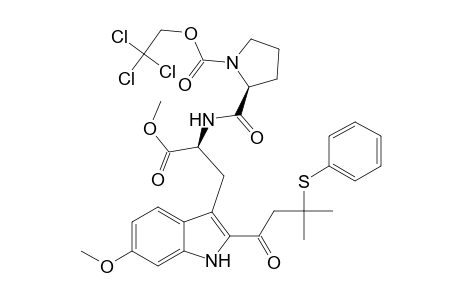 L-Tryptophan, 6-methoxy-2-[3-methyl-1-oxo-3-(phenylthio)butyl]-N-[1-[(2,2,2-trichloroethoxy)carbonyl]-L-prolyl]-, methyl ester