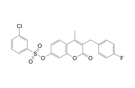3-(p-fluorobenzyl)-7-hydroxy-4-methylcoumarin, m-chlorobenzenesulfonate