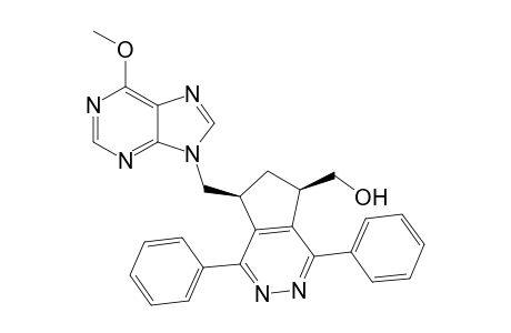 (+-)-cis{7-[(6-Methoxy-9H-purin-9-yl)methyl]-1,4-diphenyl-6,7-dihydro-5H-cyclopenta[d]pyridazin-5-yl}methanol