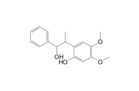 2-(2-hydroxy-1-methyl-2-phenylethyl)-4,5-dimethoxyphenol