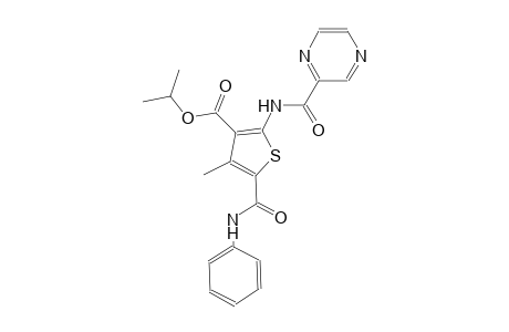 isopropyl 5-(anilinocarbonyl)-4-methyl-2-[(2-pyrazinylcarbonyl)amino]-3-thiophenecarboxylate