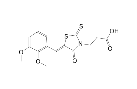 3-[(5Z)-5-(2,3-dimethoxybenzylidene)-4-keto-2-thioxo-thiazolidin-3-yl]propionic acid