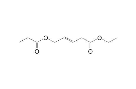 5-Propionyloxy-pent-3-enoic acid, ethyl ester