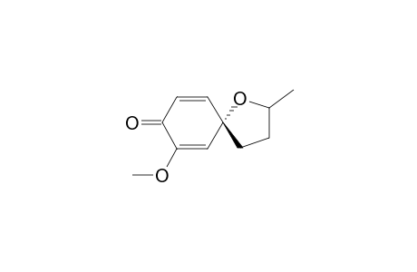 (+/-)-7-METHOXY-2-METHYL-1-OXASPIRO-[4,5]-DECA-6,9-DIENE-8-ONE;MAJOR-ISOMER