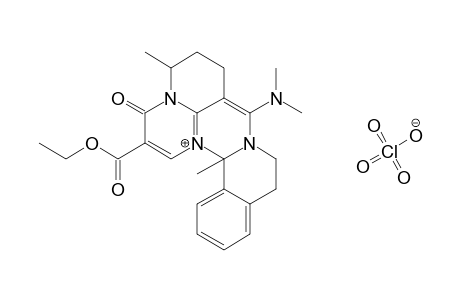2-ETHOXYCARBONYL-7-DIMETHYLAMINO-4,5,6,8,9,13B-HEXAHYDRO-4,13B-DIMETHYL-3-OXOISOQUINOLO-[1,2-B]-2,6A-DIAZA-3A-AZONIAPHENALENE;PERCHLORATE
