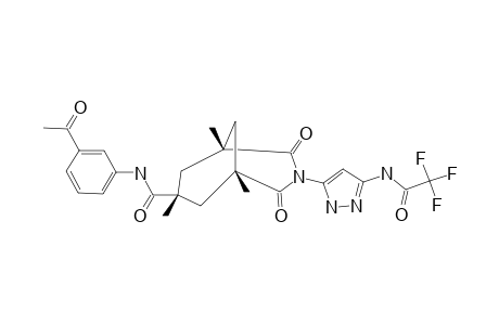 N-(3-ACETYLPHENYL)-1,5,7-TRIMETHYL-2,4-DIOXO-3-[5-(2,2,2-TRIFLUOROACETYLAMINO)-2H-PYRAZOL-3-YL]-3-AZABICYCLO-[3.3.1]-NONANE-7-CARBOXAMIDE