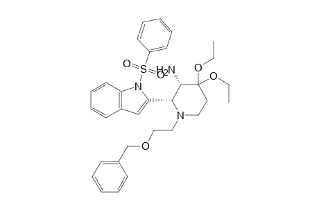 (2S,3S)-2-[1-(benzenesulfonyl)-2-indolyl]-4,4-diethoxy-1-(2-phenylmethoxyethyl)-3-piperidinamine