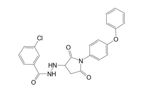 3-chloro-N'-[2,5-dioxo-1-(4-phenoxyphenyl)-3-pyrrolidinyl]benzohydrazide