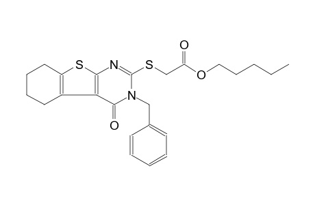 Acetic acid, [[3,4,5,6,7,8-hexahydro-4-oxo-3-(phenylmethyl)benzo[4,5]thieno[2,3-D]pyrimidin-2-yl]thio]-, pentyl ester