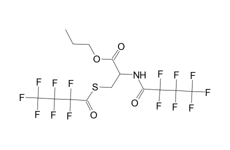 Propyl 2-[(2,2,3,3,4,4,4-heptafluorobutanoyl)amino]-3-[(2,2,3,3,4,4,4-heptafluorobutanoyl)sulfanyl]propanoate