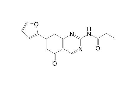 N-[7-(2-furyl)-5-oxo-5,6,7,8-tetrahydro-2-quinazolinyl]propanamide