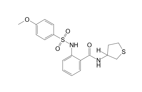 o-(p-methoxybenzenesulfonamido)-N-(tetrahydro-3-thienyl)benzamide