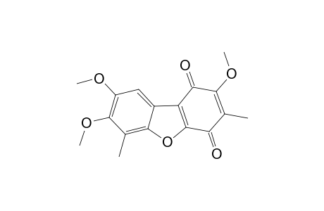 2,7,8-trimethoxy-3,6-dimethyl-dibenzofuran-1,4-quinone