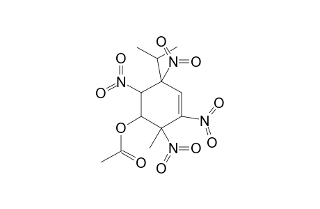 T-5-ACETOXY-6-METHYL-3-(METHYLETHYL)-1,R-3,C-4,T-6-TETRANITRO-CYCLOHEXENE