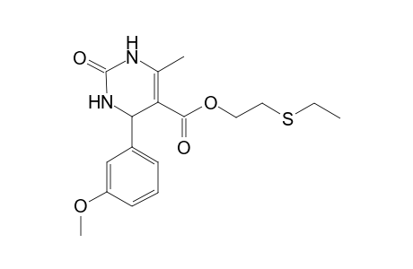 5-Pyrimidinecarboxylic acid, 1,2,3,4-tetrahydro-4-(3-methoxyphenyl)-6-methyl-2-oxo-, 2-(ethylthio)ethyl ester