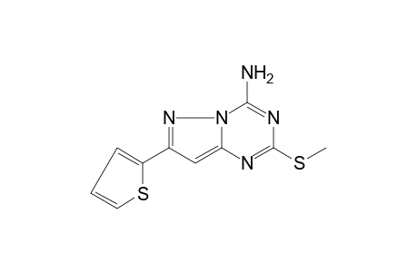 4-amino-2-(methylthio)-7-(2-thienyl)pyrazolo[1,5-a]-s-triazine