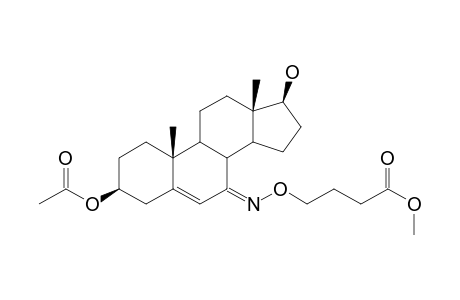 17.beta.-Hydroxy-7-oxoandrost-5-en-3.beta.-yl acetate - o-[3'-(methoxycarbonyl)propyl]oxime