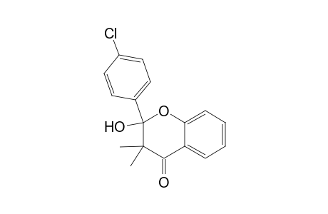 2-(4-Chlorophenyl)-2-hydroxy-3,3-dimethylchroman-4-one