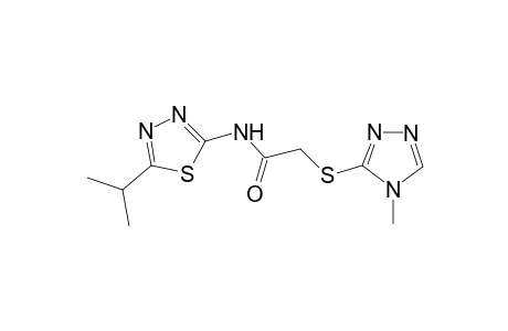 N-(5-Isopropyl-1,3,4-thiadiazol-2-yl)-2-[(4-methyl-4H-1,2,4-triazol-3-yl)sulfanyl]acetamide
