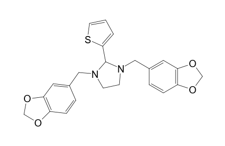 1,3-BIS[3,4-(METHYLENEDIOXY)BENZYL]-2-(2-THIENYL)IMIDAZOLIDINE