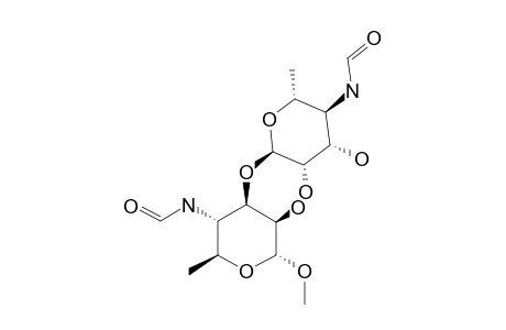 3-O-(ALPHA-D-4-FORMAMIDO-6-DEOXY-MANNOPYRANOSYL)-ALPHA-D-1-ALPHA-METHOXY-4-FORMAMIDO-6-DEOXY-MANNOPYRANOSIDE,E-ISOMER