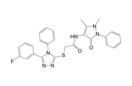 acetamide, N-(2,3-dihydro-1,5-dimethyl-3-oxo-2-phenyl-1H-pyrazol-4-yl)-2-[[5-(3-fluorophenyl)-4-phenyl-4H-1,2,4-triazol-3-yl]thio]-