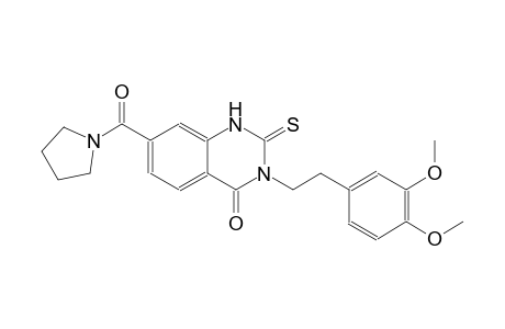 4(1H)-quinazolinone, 3-[2-(3,4-dimethoxyphenyl)ethyl]-2,3-dihydro-7-(1-pyrrolidinylcarbonyl)-2-thioxo-