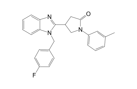 2-Pyrrolidinone, 4-[1-[(4-fluorophenyl)methyl]-1H-1,3-benzimidazol-2-yl]-1-(3-methylphenyl)-