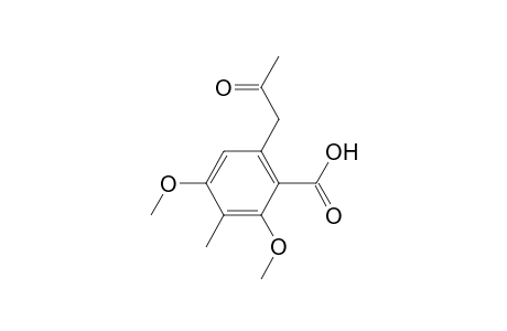 2,4-Dimethoxy-3-methyl-6-(2-oxopropyl)benzoic acid