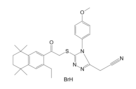 5-{[(3-ethyl-5,6,7,8-tetrahydro-5,5,8,8-tetramethyl-2-naphthoyl)methyl]thio}-4-(p-methoxyphenyl)-4H-1,2,4-triazole-3-acetonitrile, monohydrobromide