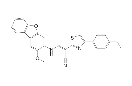 (2E)-2-[4-(4-ethylphenyl)-1,3-thiazol-2-yl]-3-[(2-methoxydibenzo[b,d]furan-3-yl)amino]-2-propenenitrile