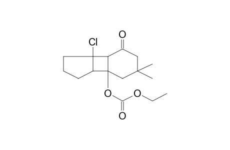 Tricyclo[6.3.0.0(2,7)]undecan-3-one, 1-chloro-7-(ethoxycarbonyloxy)-5,5-dimethyl-