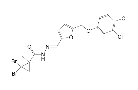 2,2-dibromo-N'-((E)-{5-[(3,4-dichlorophenoxy)methyl]-2-furyl}methylidene)-1-methylcyclopropanecarbohydrazide