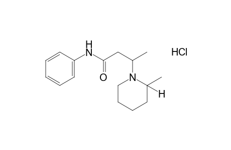 3-(2-methylpiperidino)butyranilide, monohydrochloride