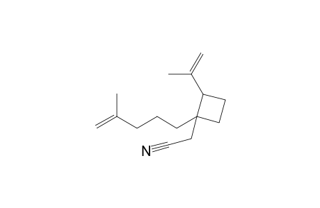 2-Isopropenyl-1-(4'-methyl-4'-penten-1'-yl)cyclobutane-acetonitrile