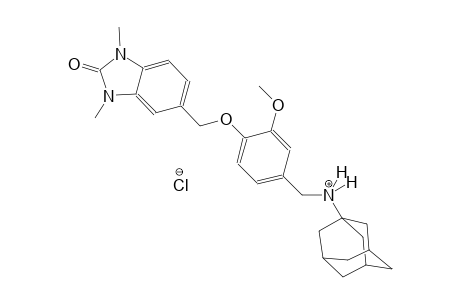 tricyclo[3.3.1.1~3,7~]decan-1-aminium, N-[[4-[(2,3-dihydro-1,3-dimethyl-2-oxo-1H-benzimidazol-5-yl)methoxy]-3-methoxyphenyl]methyl]-, chloride