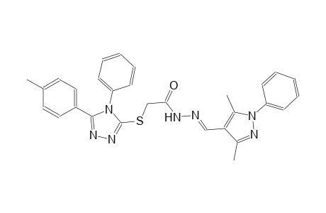 acetic acid, [[5-(4-methylphenyl)-4-phenyl-4H-1,2,4-triazol-3-yl]thio]-, 2-[(E)-(3,5-dimethyl-1-phenyl-1H-pyrazol-4-yl)methylidene]hydrazide