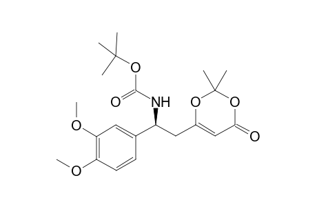 tert-Butyl (S)-(1-(3,4-dimethoxyphenyl)-2-(2,2-dimethyl-4-oxo-4H-1,3-dioxin-6-yl)ethyl)carbamate