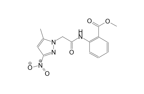 methyl 2-{[(5-methyl-3-nitro-1H-pyrazol-1-yl)acetyl]amino}benzoate