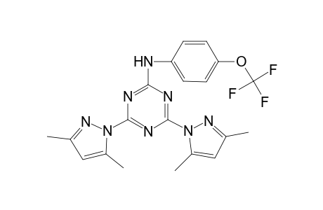 4,6-bis(3,5-dimethyl-1H-pyrazol-1-yl)-N-[4-(trifluoromethoxy)phenyl]-1,3,5-triazin-2-amine