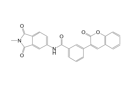 N-(2-methyl-1,3-dioxo-2,3-dihydro-1H-isoindol-5-yl)-3-(2-oxo-2H-chromen-3-yl)benzamide
