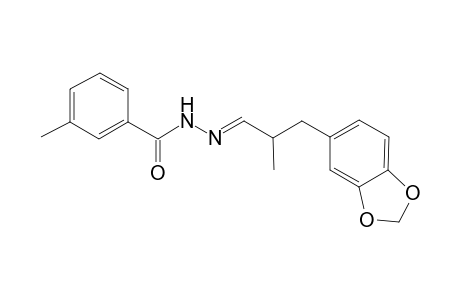 N'-[(E)-3-(1,3-benzodioxol-5-yl)-2-methylpropylidene]-3-methylbenzohydrazide