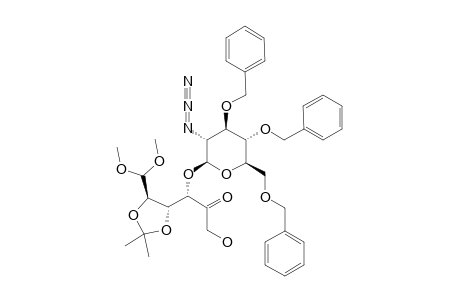 4-O-(2-AZIDO-3,4,6-TRI-O-BENZYL-2-DEOXY-BETA-D-GLUCOPYRANOSYL)-2,3-O-ISOPROPYLIDENE-D-XYLO-HEXOS-5-ULOSE-DIMETHYL-ACETAL