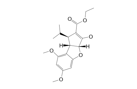 Ethyl rac-(1R,3aR,8bS)-3-Hydroxy-6,8-dimethoxy-1-(1-methylethyl)-3a,8b-dihydro-1H-cyclopenta[b]benzofuran-2-carboxylate