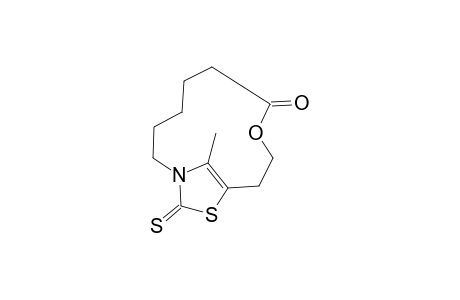 14-Methyl-13-sulfanylidene-8-oxa-12-thia-1-azabicyclo[9.2.1]tetradec-11(14)-en-7-one