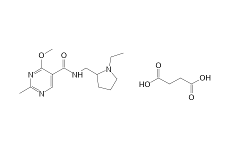 N-[(1-ethyl-2-pyrrolidinyl)methyl]-4-methoxy-2-methyl-5-pyrimidine carboxamide, succinate (1:1)