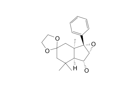 (1S*,2R*,3S*,3aR*,7aS*)-5,5-(Ethylenedioxy)-2,3-epoxy-1-hydroxy-3a,7,7-trimethyl-3-phenyl-1,3a,4,6,7,7a-hexahydroinden-5-one