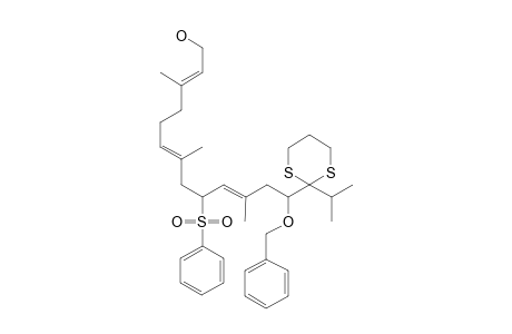 2-Isopropyl-2-[3',7',11'-trimethyl-1'-benzyloxy-5'-(phenylsulfonyl)-13'-hydroxy-3',7',11'-tridecatrienyl]-1,3-dithiacyclohexane