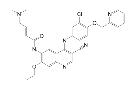 HKI-272;N-[4-[3-CHLORO-4-(2-PYRIDINYLMETHOXY)-ANILINO]-3-CYANO-7-ETHOXY-6-QUINOLYL]-4-(DIMETHYLAMINO)-2-BUTENAMIDE